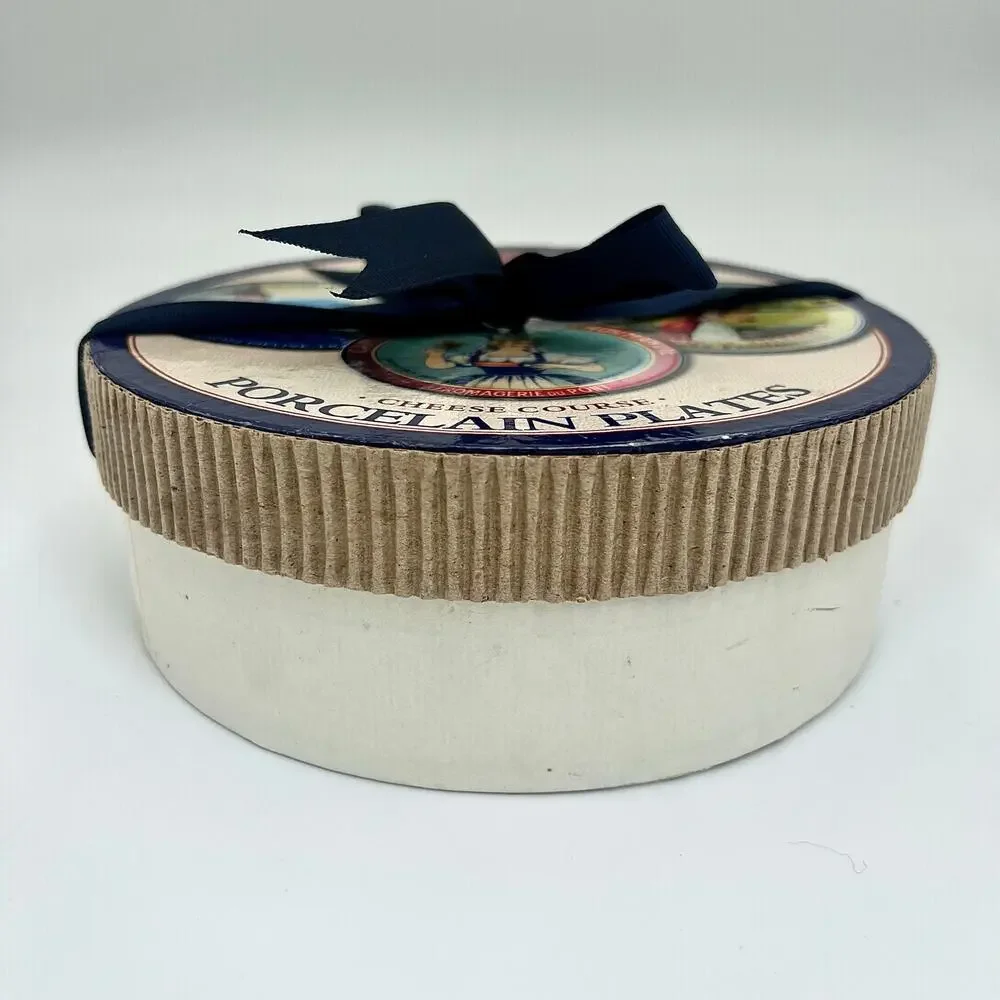 Pier 1 Imports French Cheese Plates Set of 4 Porcelain Appetizer 6.5
